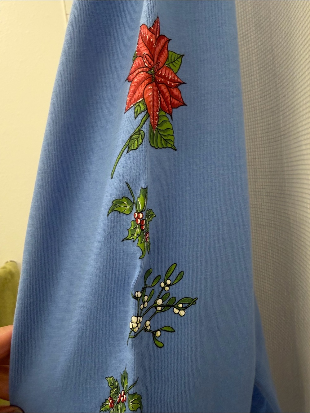 Life Is Good Light Blue Long-Sleeve Tee with Red Floral Chest and Sleeve Print - Picture 3 of 6